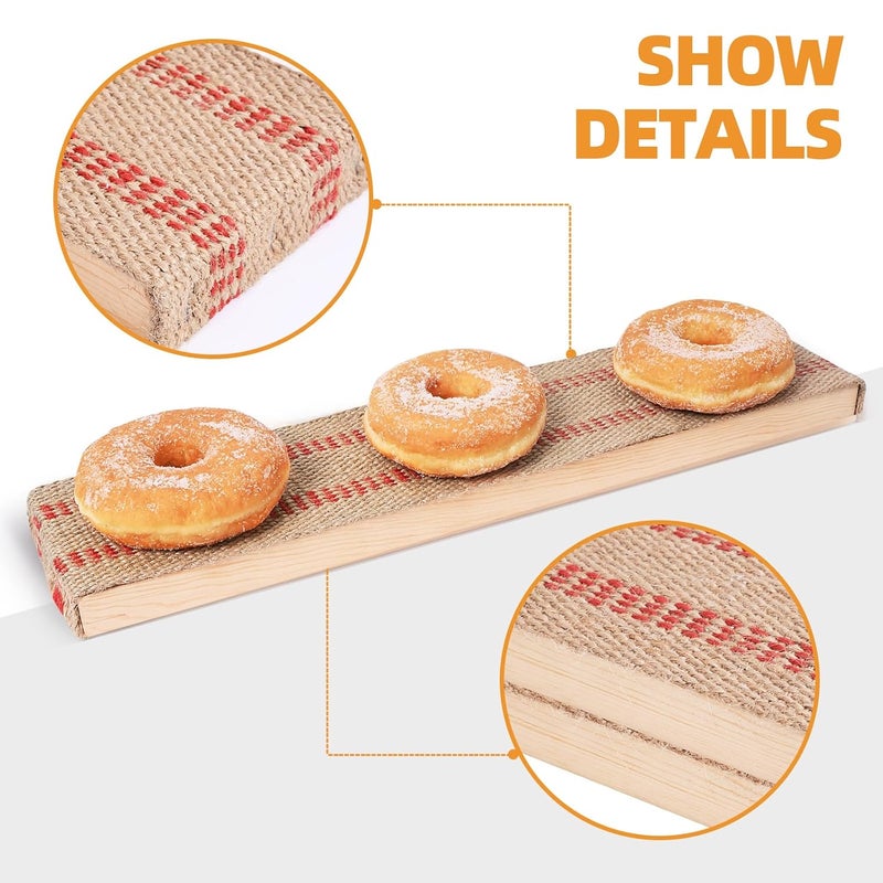 Bompro 1 Pair Bagel Boards For Baking Bagels，Cedar and Burlap (Red) - Image 2